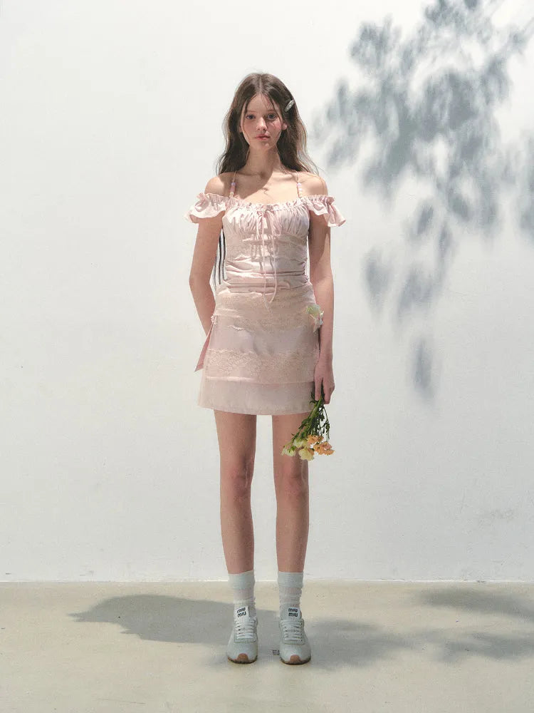 Lace 3D Flower A-line Skirt