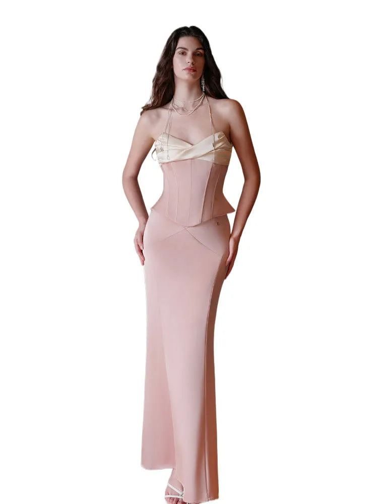 Fitted Mermaid Style Half Skirt & Top Set