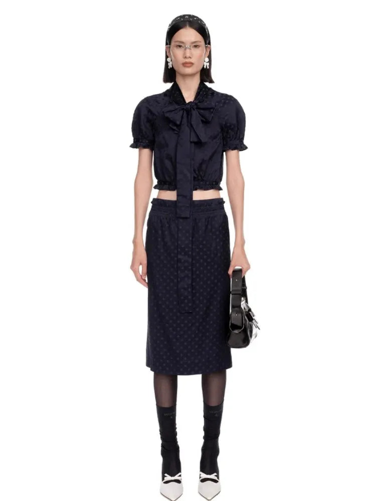 Versatile Waist Decoration Lace Skirt