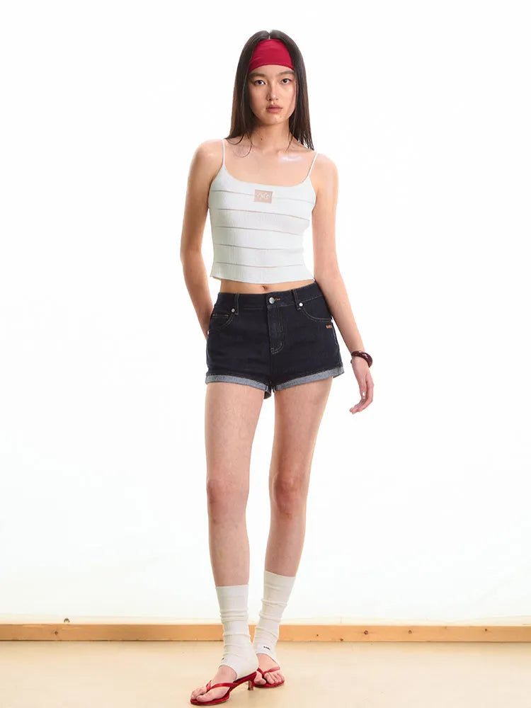Ice Feel Striped Knit Vest