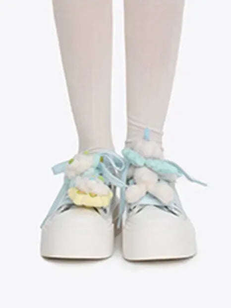 Bear Canvas Mule Slip-On Shoes