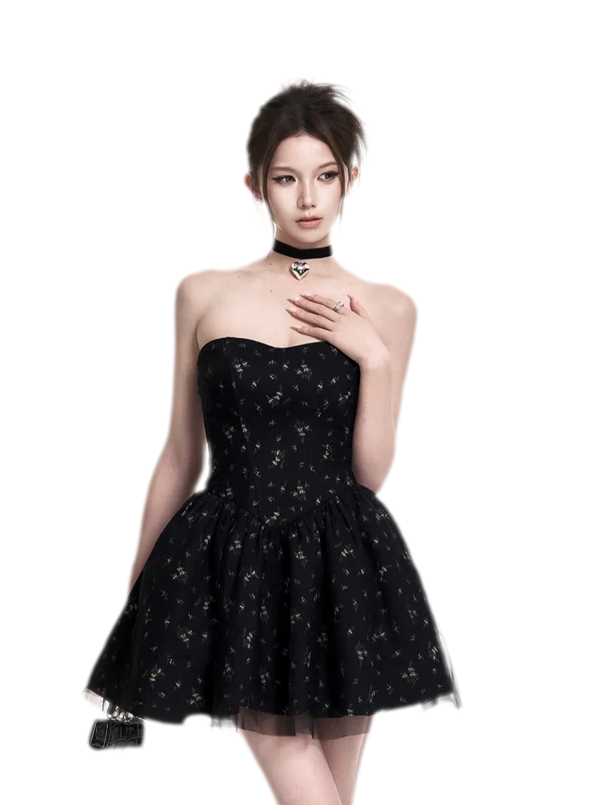 Romantic Floral Mesh Dress