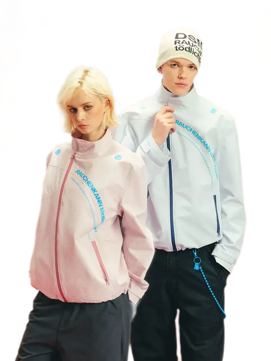 Teflon Stand-Collar Windbreaker Jacket