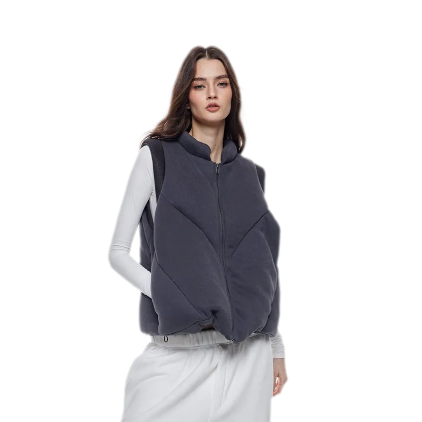 Fur Trim Hooded Vest