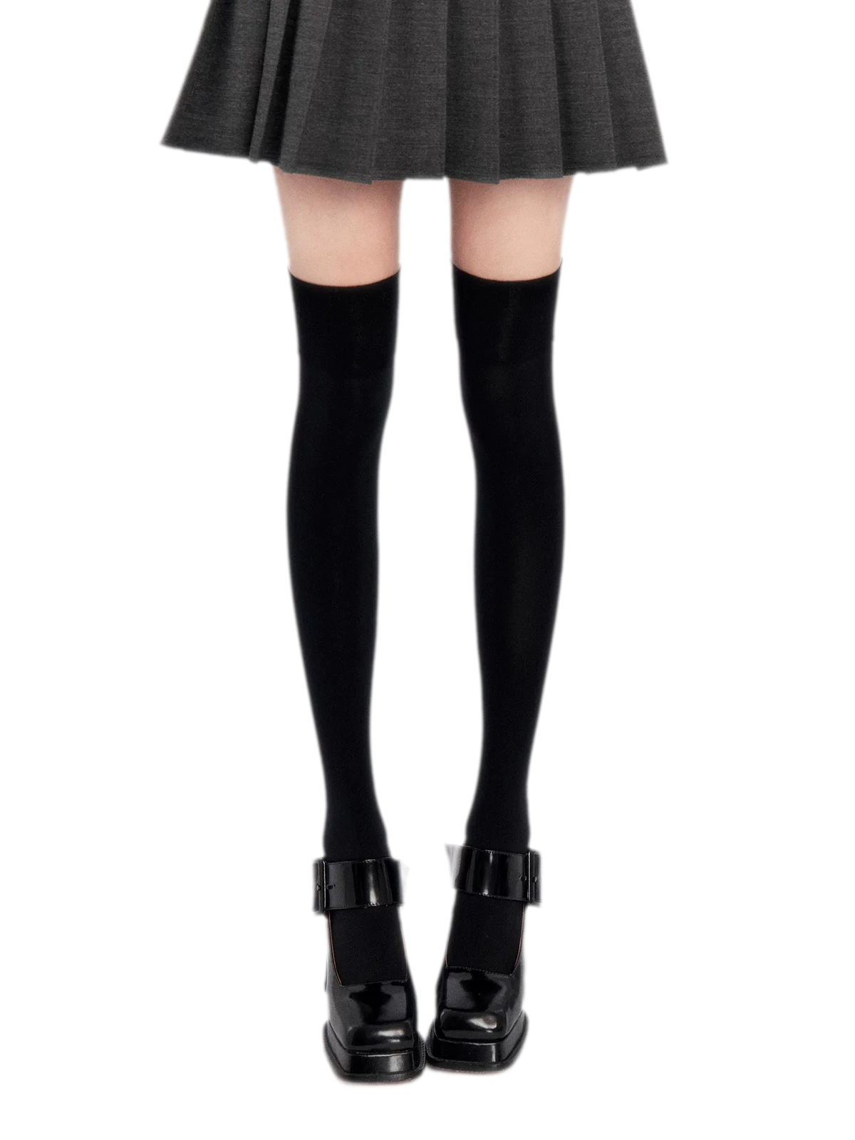 Stretch Velvet Thigh-High Socks