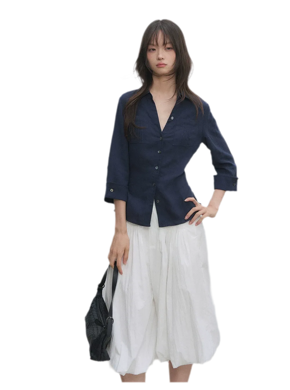 Tencel Linen Cinched Shirt