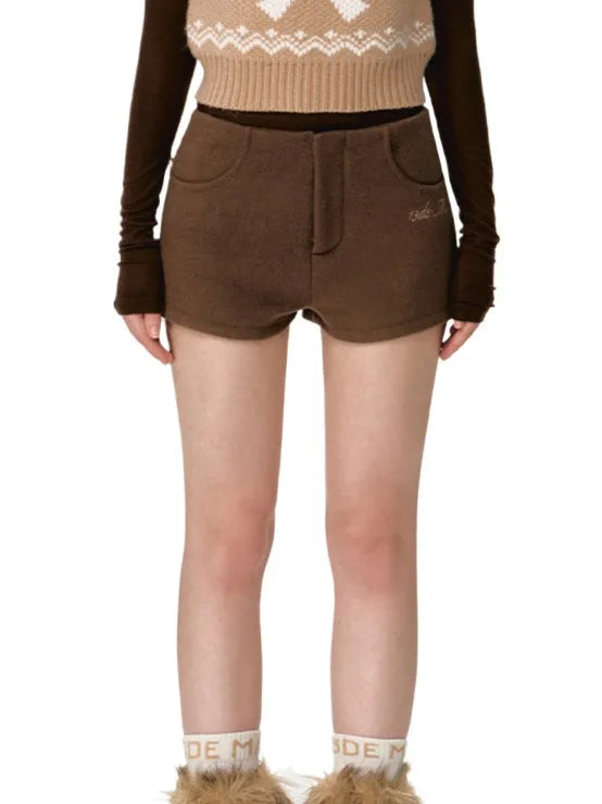 Brown & Gray Cassimere Pocket Shorts