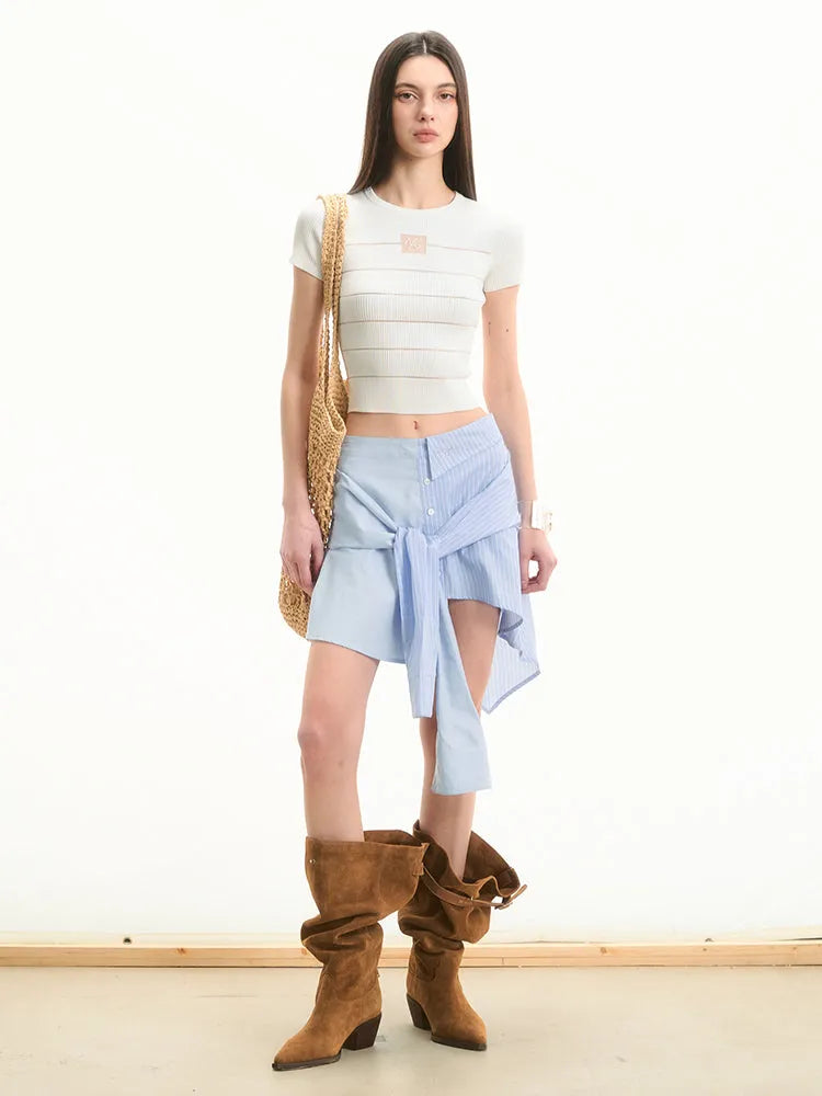 Tie Design Irregular Skirt