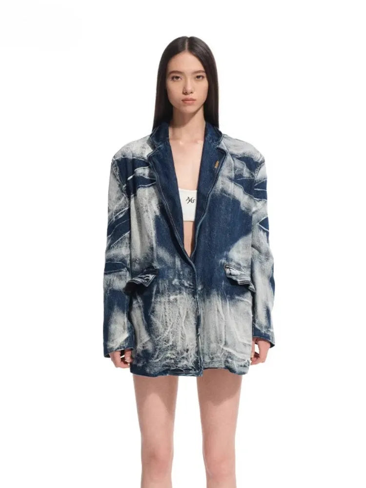 "Feria Series" Volcano Denim Blazer
