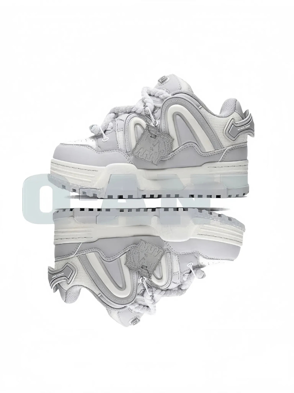 Sky Grey Chunky Casual Sneakers