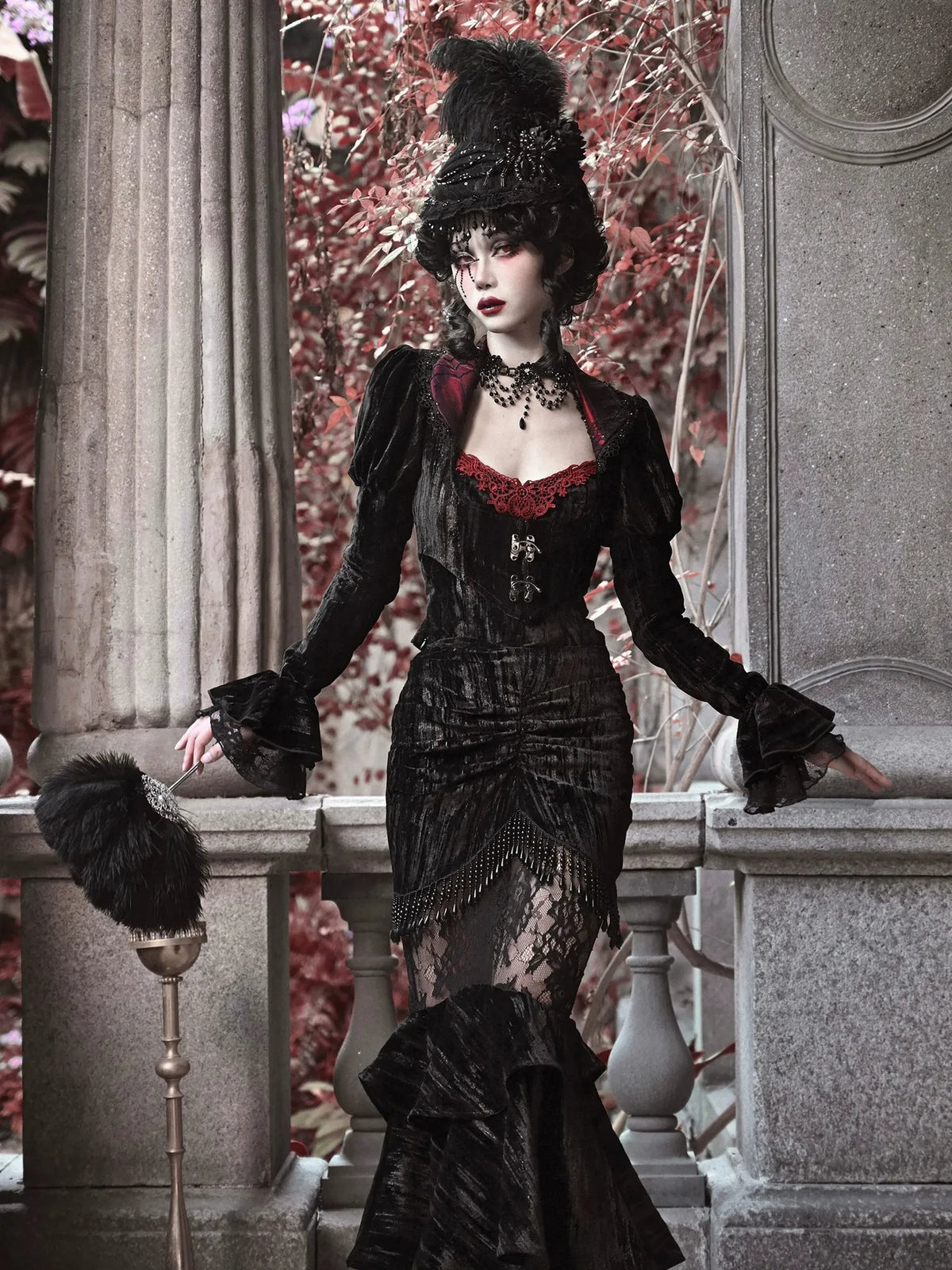 Velvet Gothic Fitted Jacket