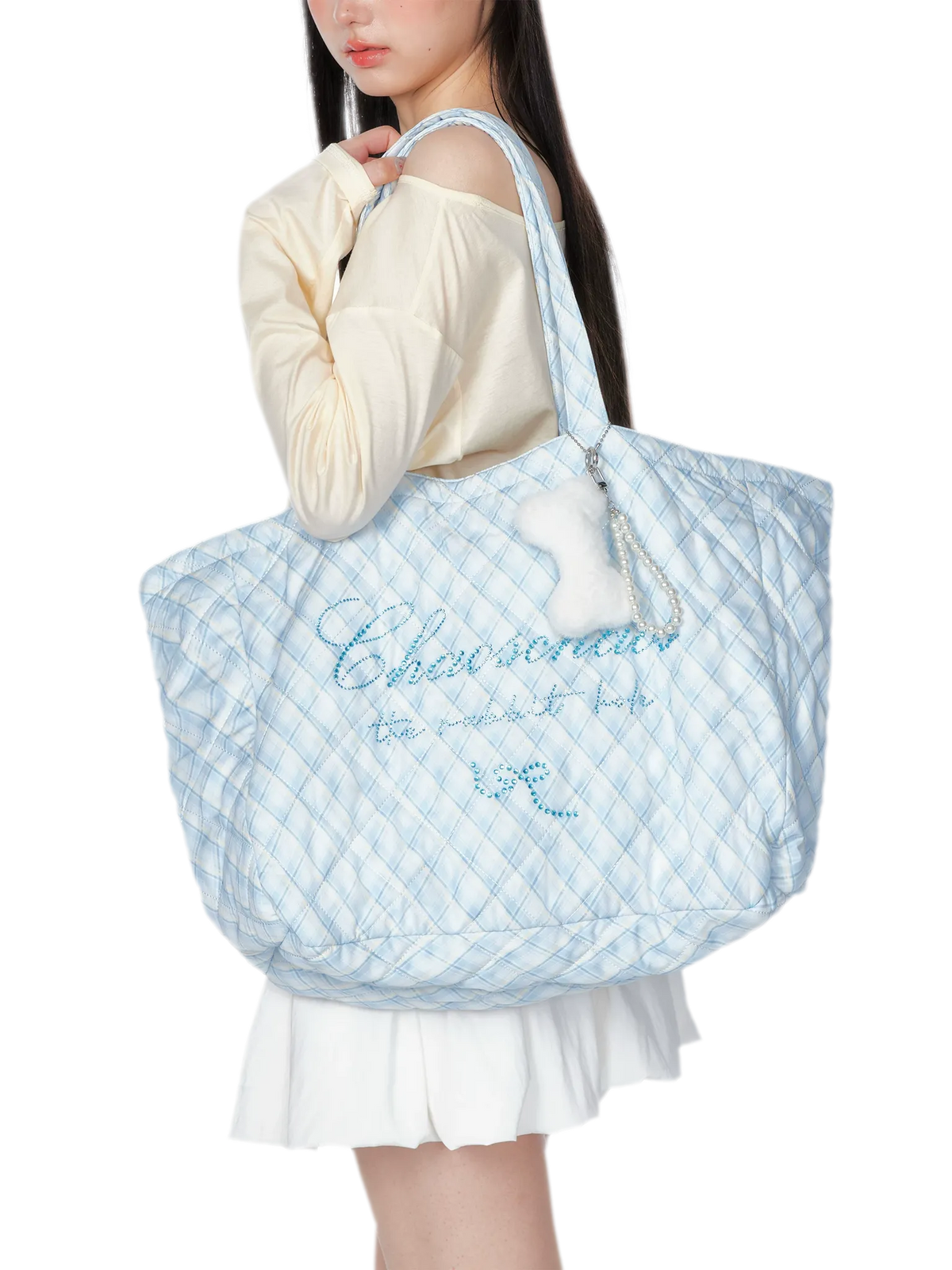 Diamond Quilt Tote Bag