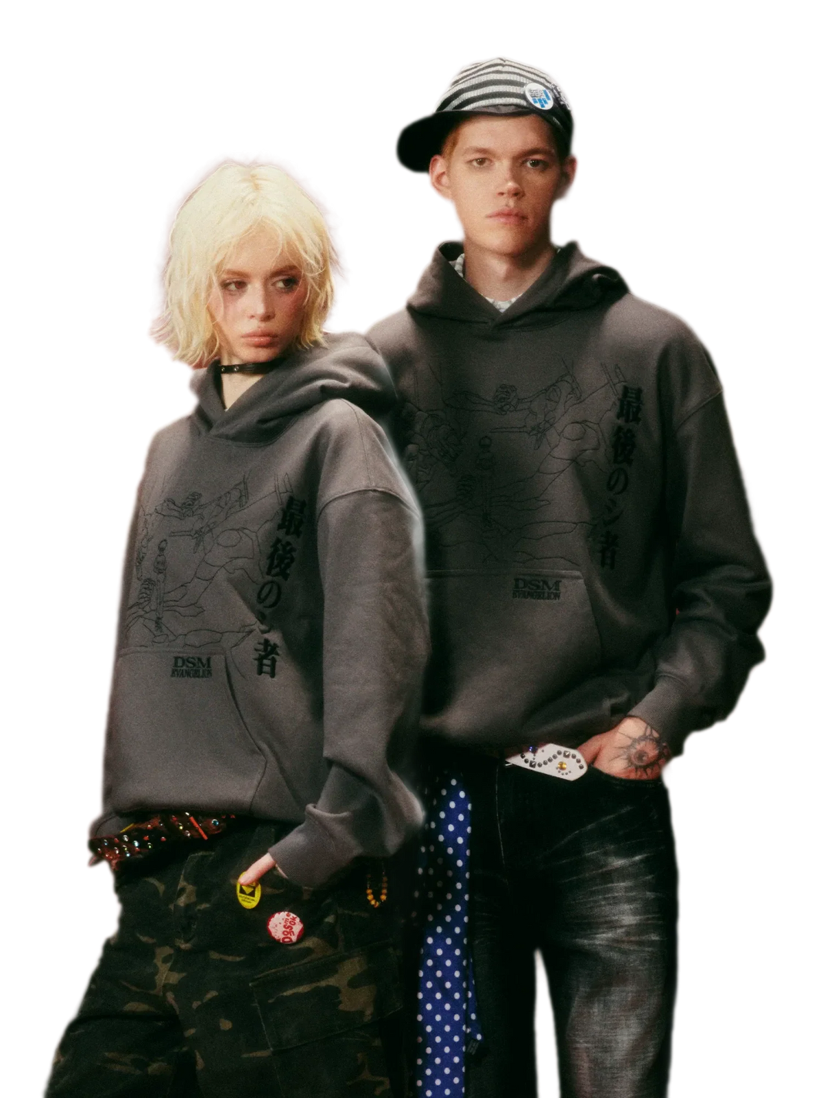 DSM x EVA Line-Art Embroidered Hooded Sweatshirt