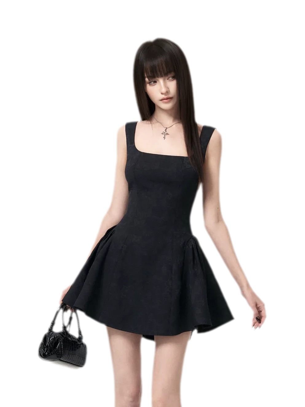 Jacquard Puff Mini Dress