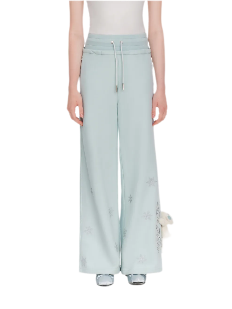Reflective Gradient Micro-Flare Sweatpants