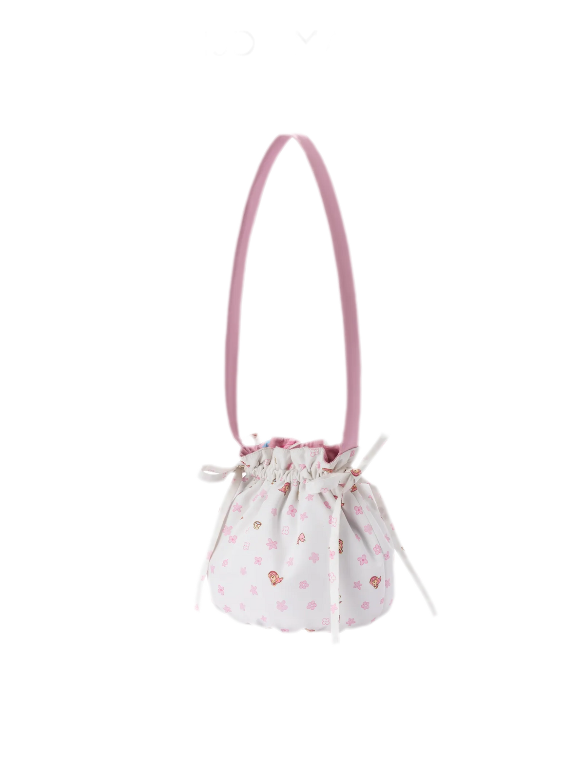 Reversible Floral Bear Drawstring Bag