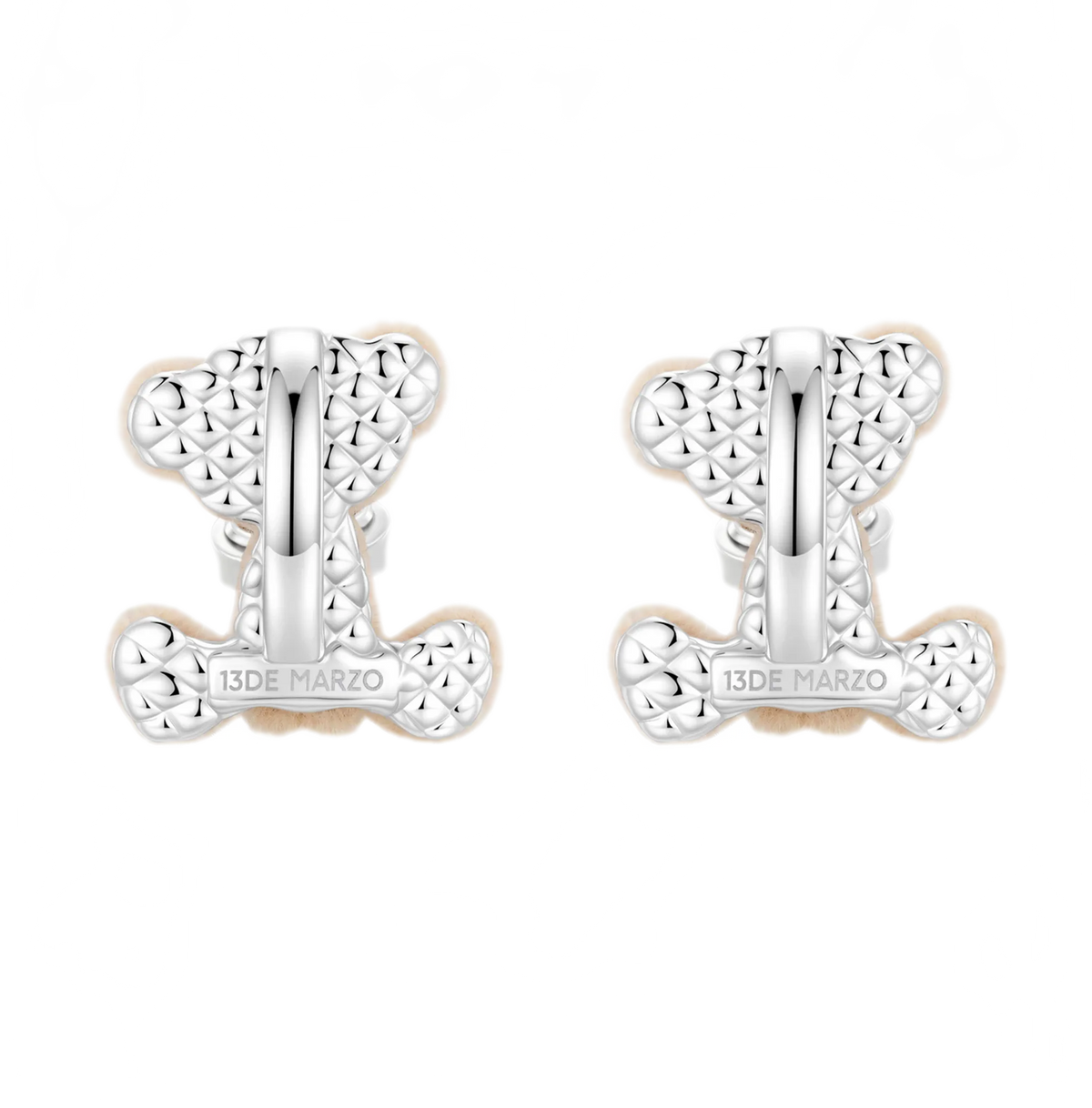 Sitting Bear Silver Earrings