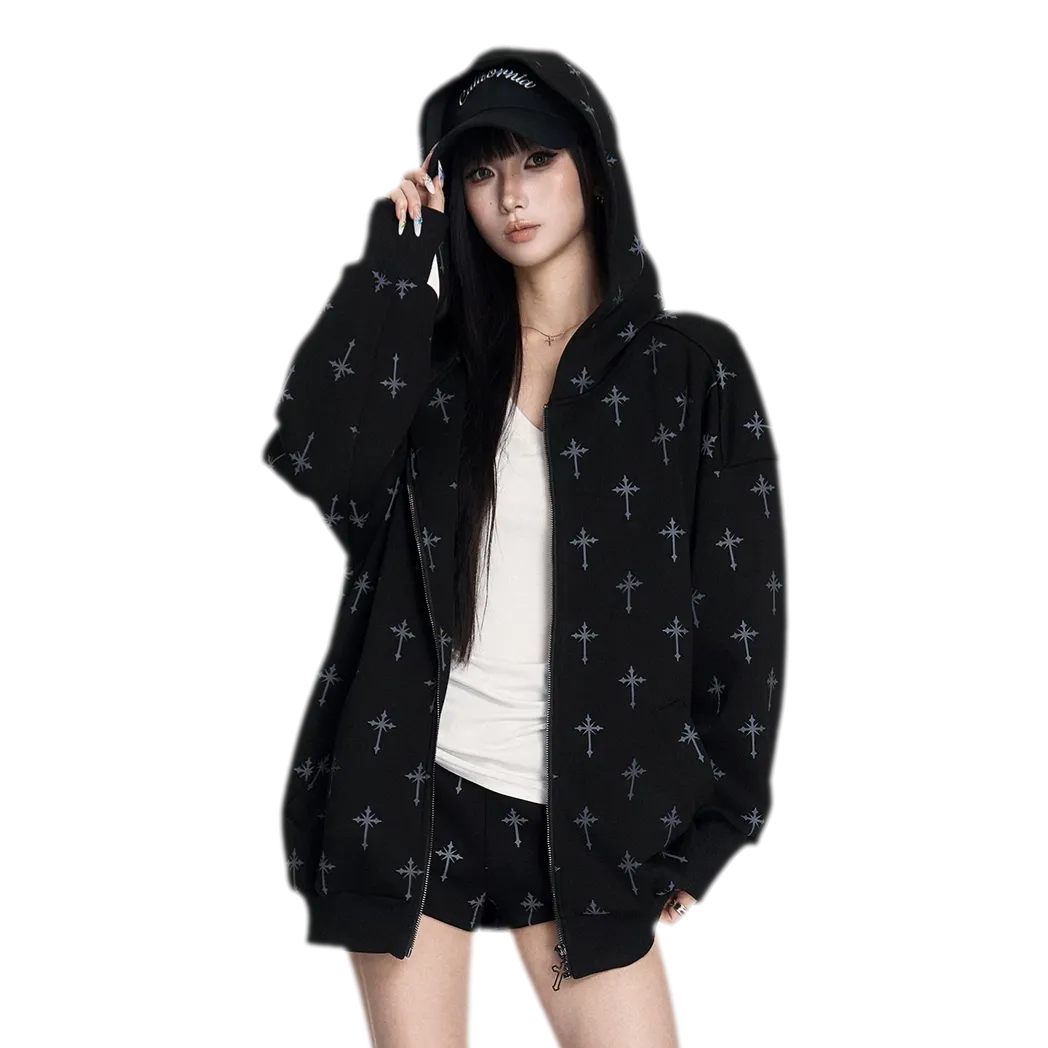 Printed Hooded Trackwear Set