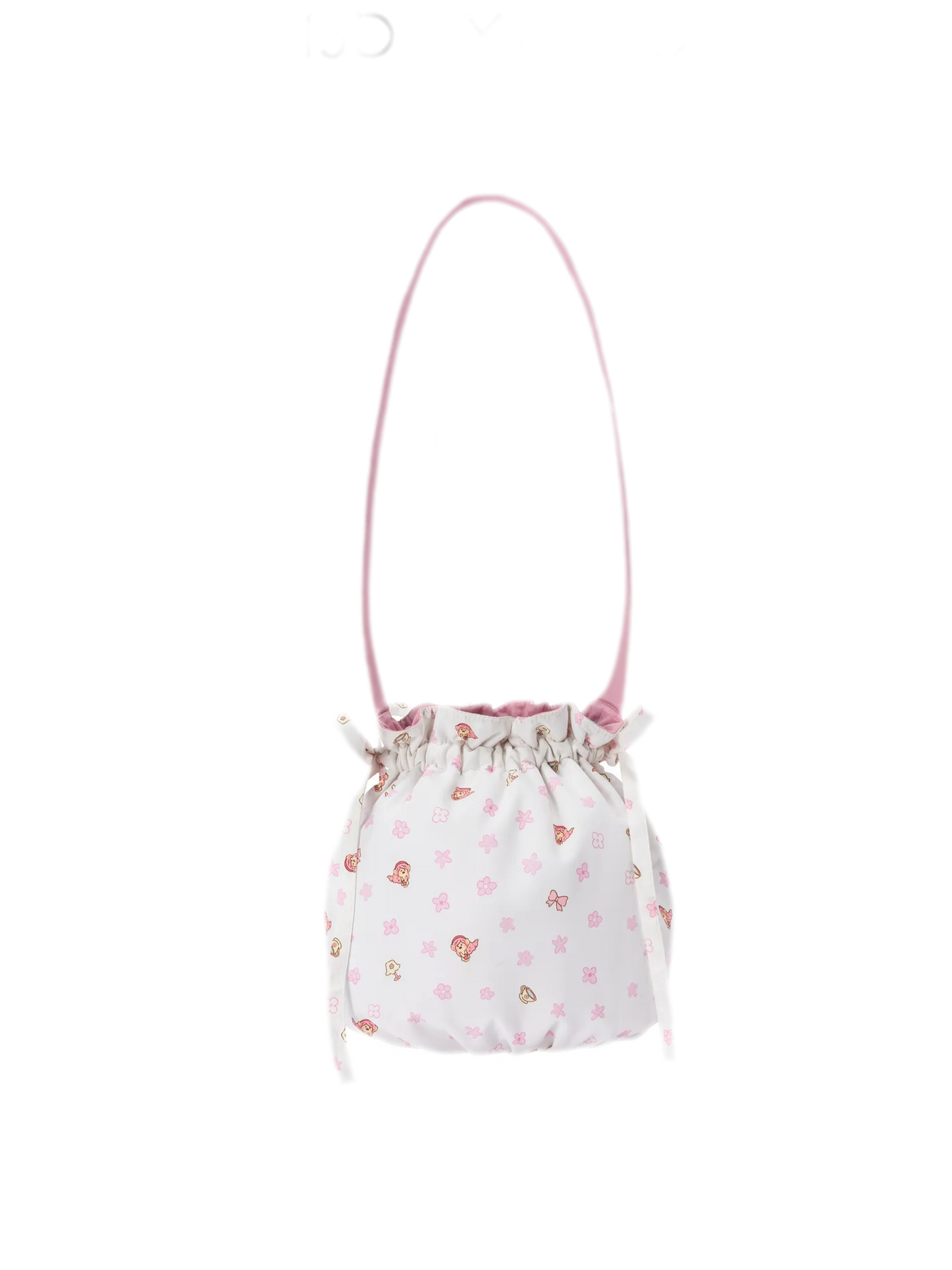 Reversible Floral Bear Drawstring Bag