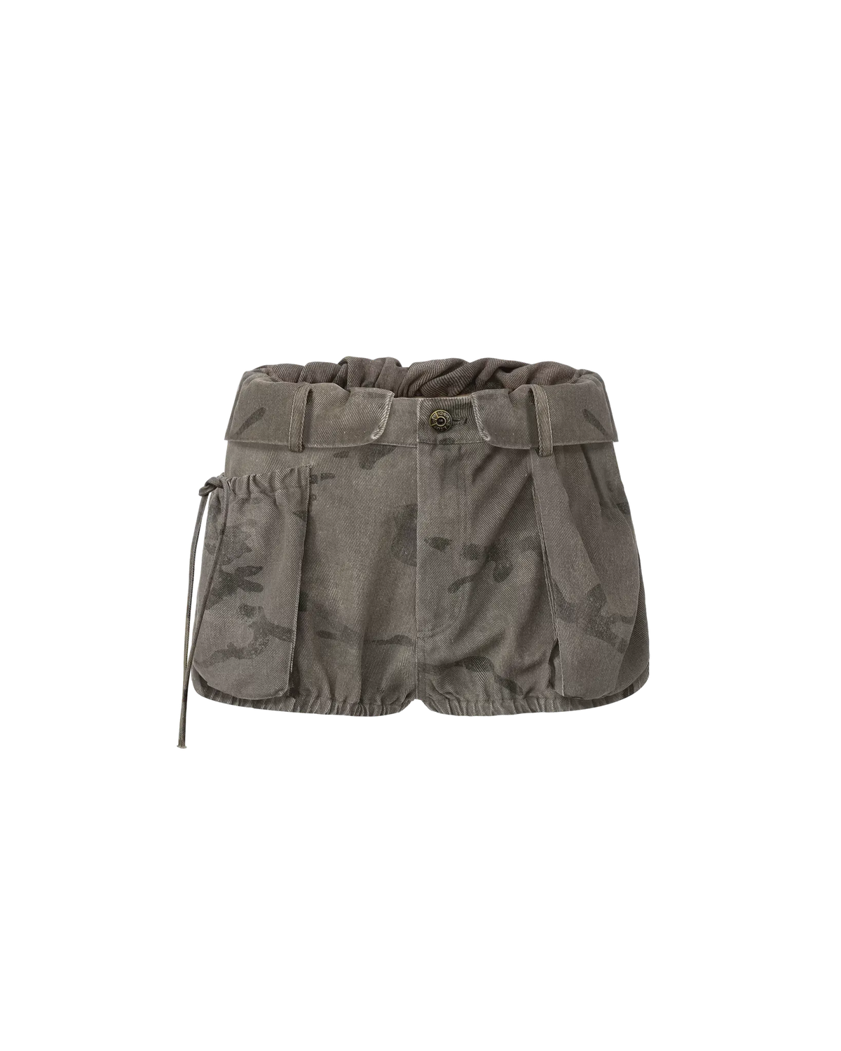Punk Grunge Washed Camouflage Shorts
