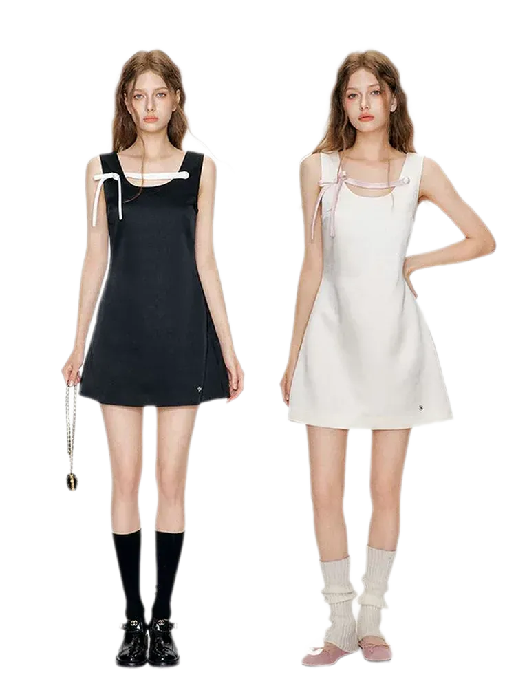 Pearl Satin Bow Dress