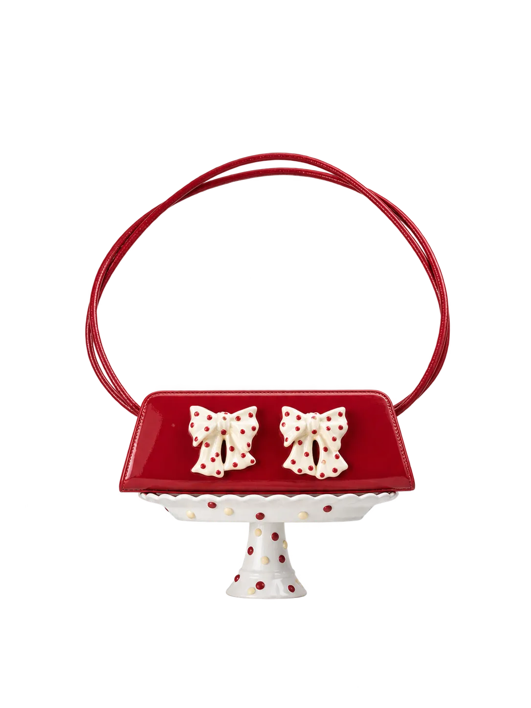 Ceramic Bow Leather Shoulder Bag