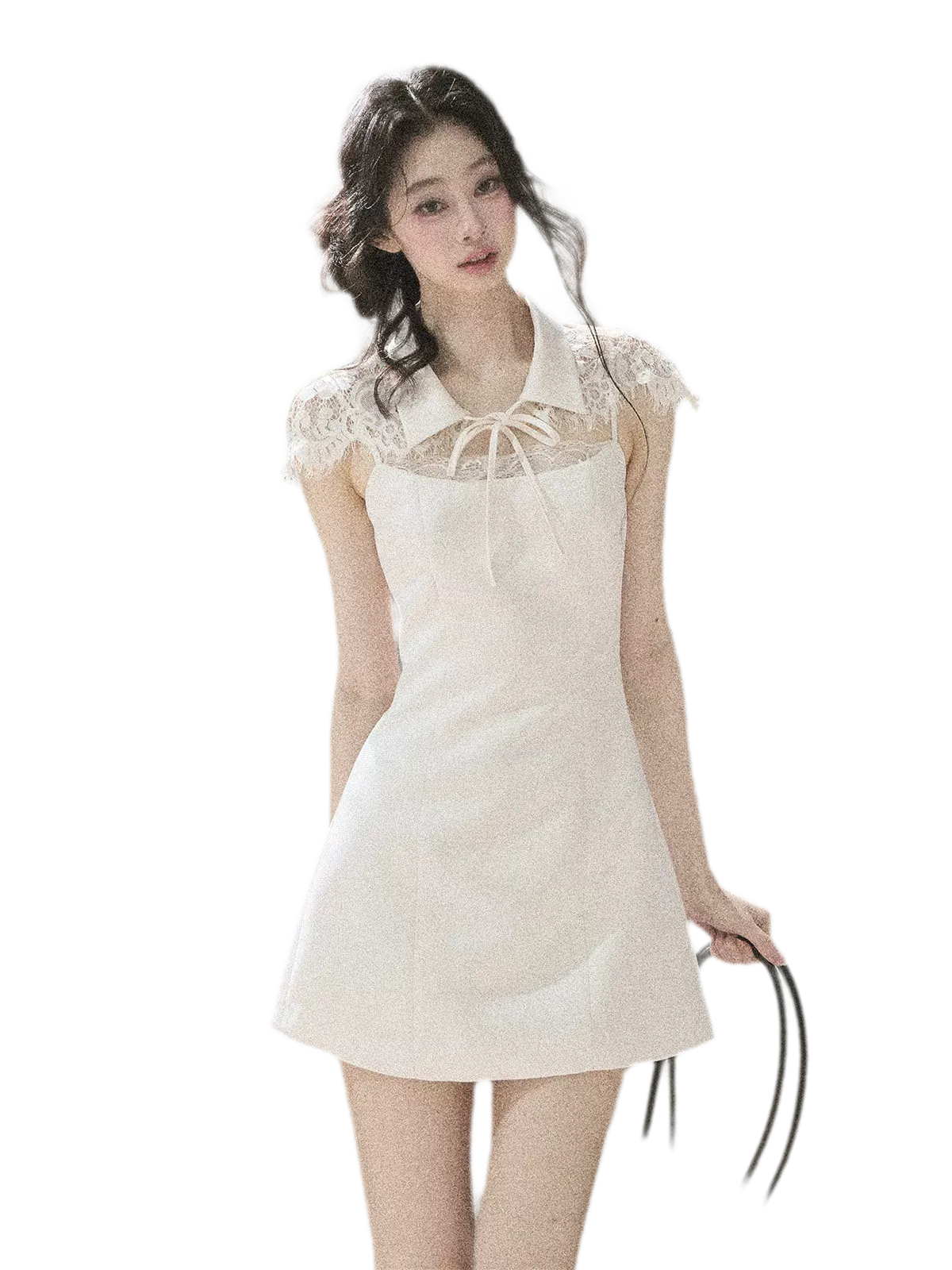 "Moonlight Rose Poem" Lace Puff Dress