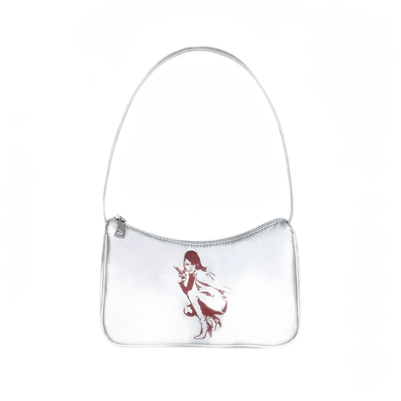 Silver Hobo Handbag