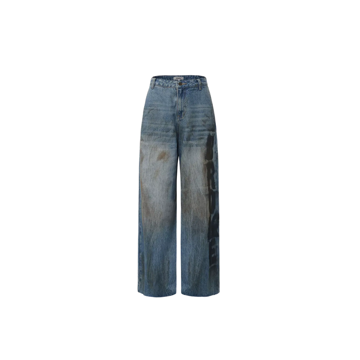 Graffiti Wash Grunge Denim Jeans
