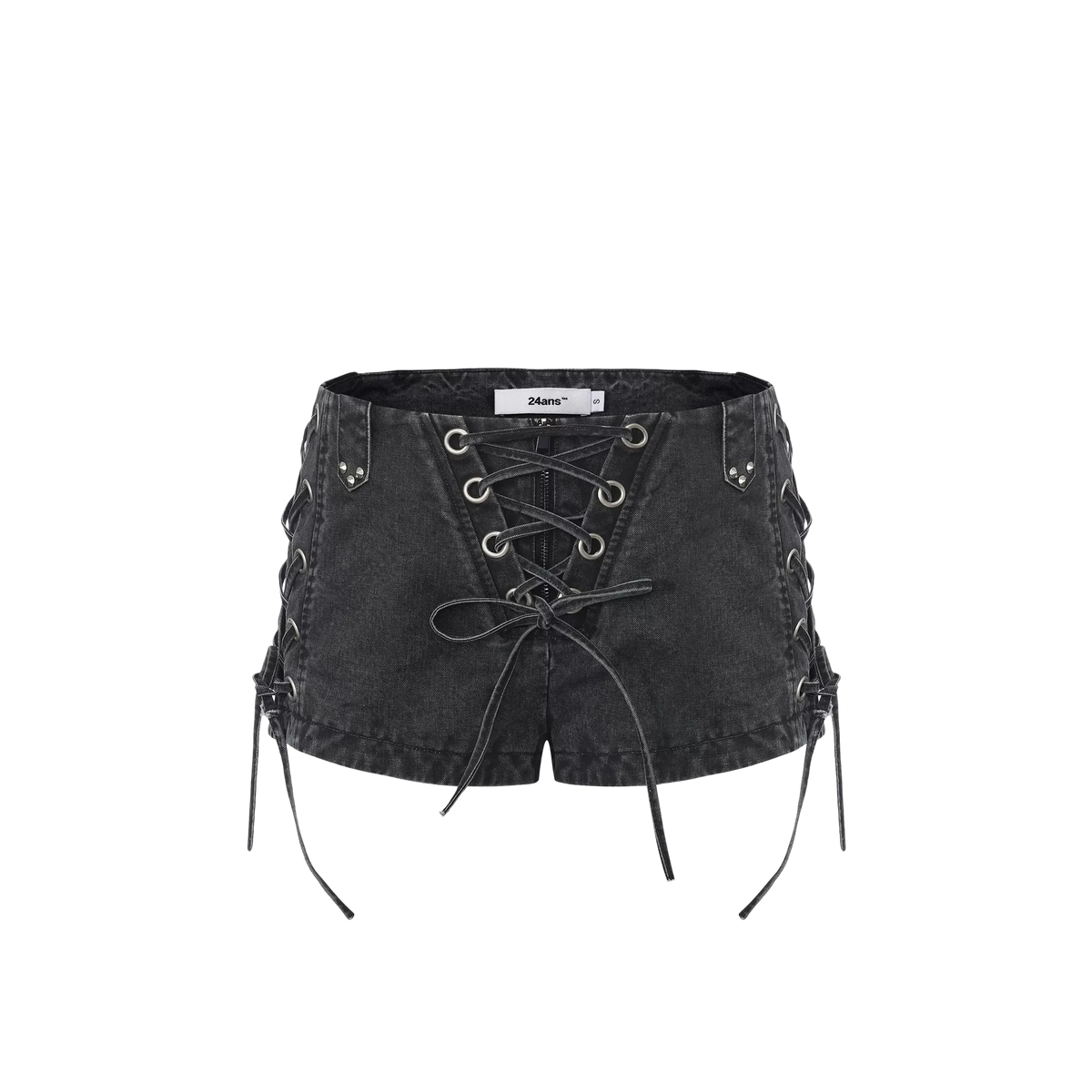 Washed Punk Grunge Drawstring Shorts