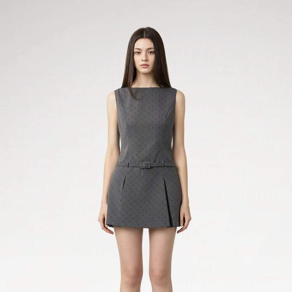 Polka Dot Vest Dress